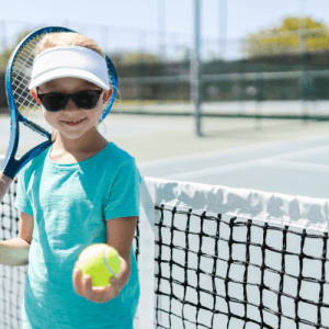 Tennis Court, child playing